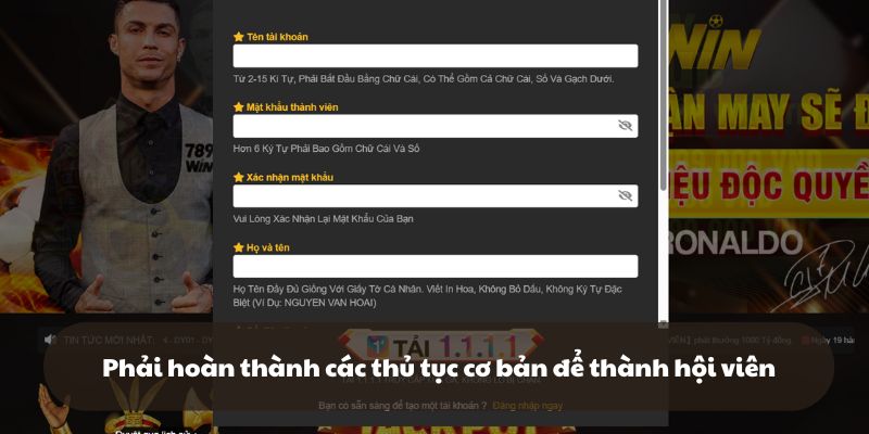 Hoàn tất các thủ tục trước khi đăng ký